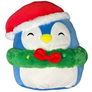Original‎ Squishmallows 12" Puff Penguin Blue Christmas New